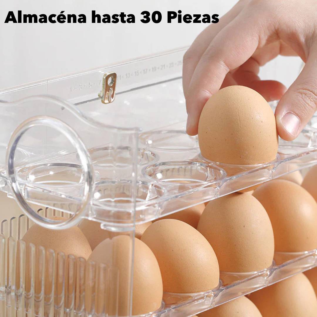 ORGANIZADOR DE HUEVO EggSpace® ALMACENA HASTA 30 HUEVOS Y AHORRA ESPACIO🥚Oferta 2x1🥚