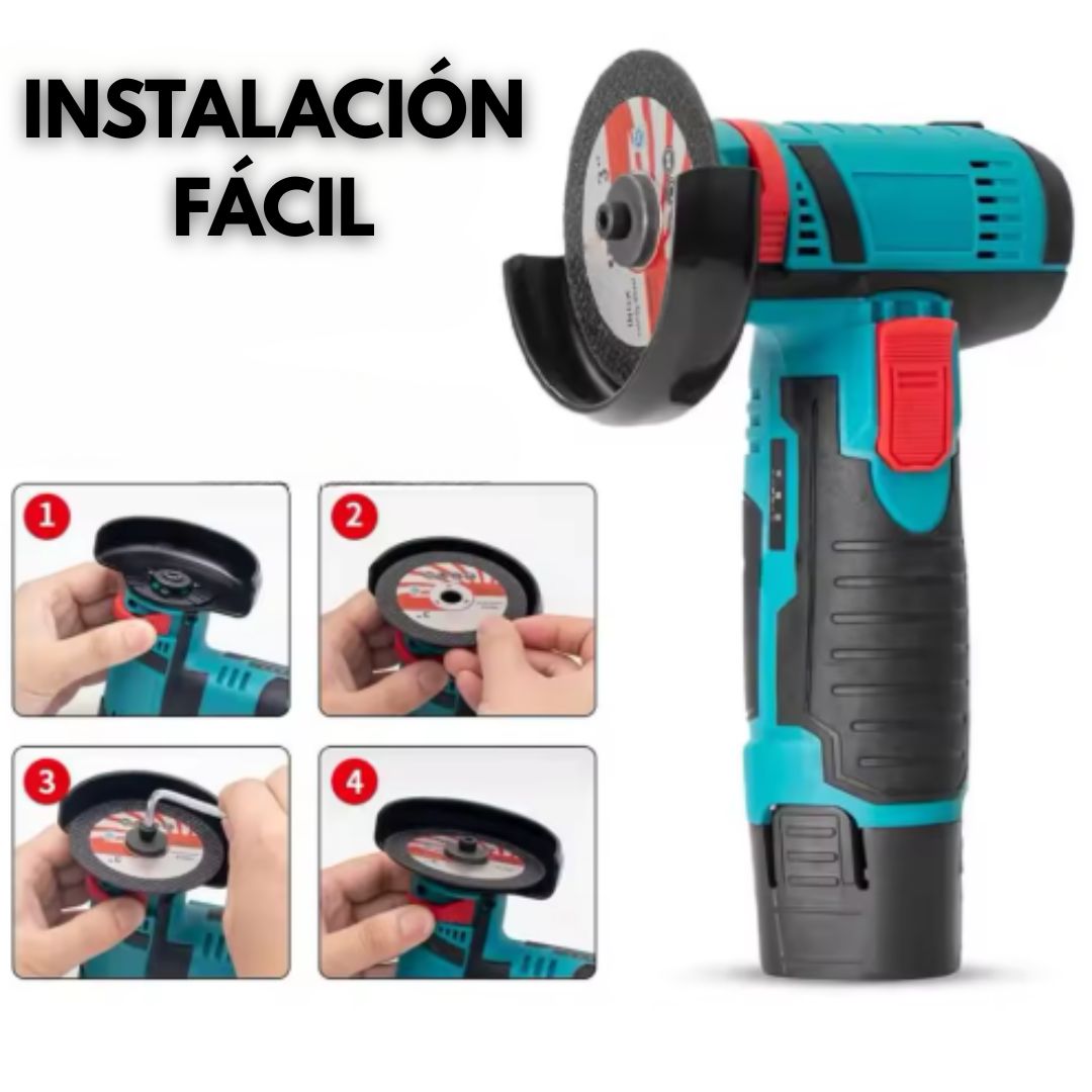 Amoladora Esmeril Inalámbrico TRAXION® Con Maletín - 2 Baterías 12V 🎁Te Obsequiamos 2 Discos De Corte🔥OFERTA 60% DESCUENTO🔥
