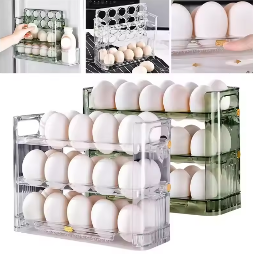 ORGANIZADOR DE HUEVO EggSpace® ALMACENA HASTA 30 HUEVOS Y AHORRA ESPACIO🥚Oferta 2x1🥚