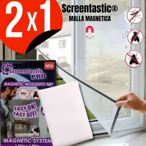 Malla Magnética Antimoscos Screentastic® Para Ventanas y Puertas🦟Lleva 2 al precio de 1