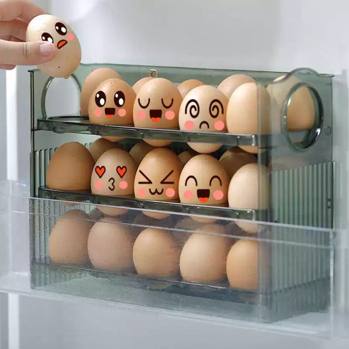 ORGANIZADOR DE HUEVO EggSpace® ALMACENA HASTA 30 HUEVOS Y AHORRA ESPACIO🥚Oferta 2x1🥚