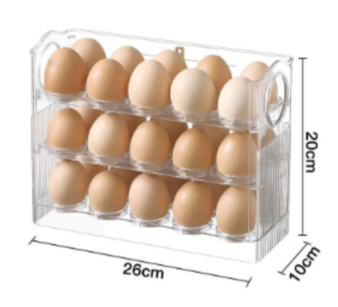 ORGANIZADOR DE HUEVO EggSpace® ALMACENA HASTA 30 HUEVOS Y AHORRA ESPACIO🥚Oferta 2x1🥚
