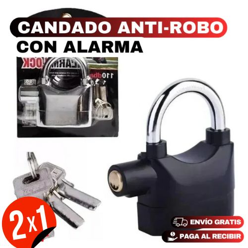 CANDADO ANTIRROBO CON ALARMA SHIELDPRO🔥 OFERTA 2x1 🔥