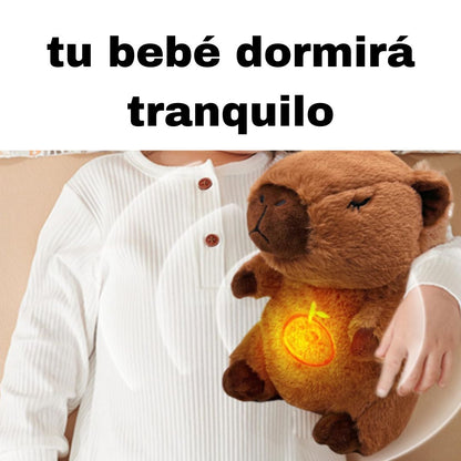 CAPIBARA DORMILÓN CON LUZ Y SONIDO/ PELUCHE ANTIESTRÉS 60% DESCUENTO🔥