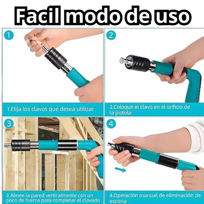KIT PISTOLA DE CLAVOS DE ALTA PRESION + CLAVOS DE REGALO🎁 60% DESCUENTO🔥
