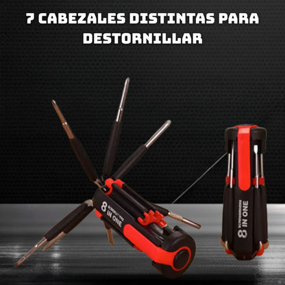 Destornillador plegable 8 en 1 con linterna LED TorqueMaster® OFERTA 60% DESCUENTO🔥