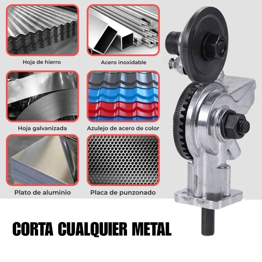 MetalCutter PRO®️Cortador de Metal Doble Cabeza para Taladro + Accesorios Gratis🔥 Lleva 2 al precio de 1🔥
