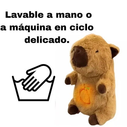 CAPIBARA DORMILÓN CON LUZ Y SONIDO/ PELUCHE ANTIESTRÉS 60% DESCUENTO🔥