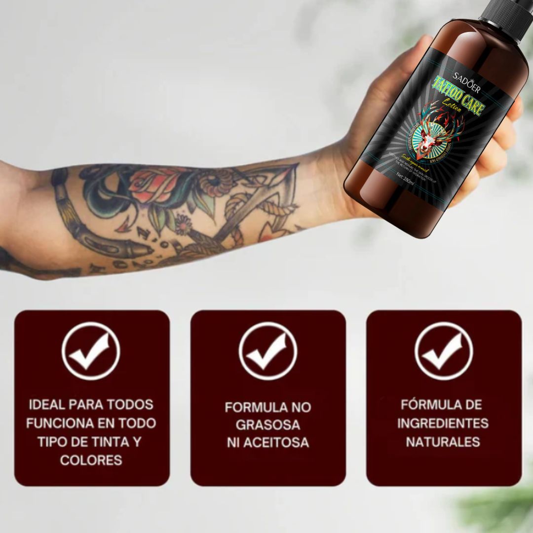 LOCIÓN HIDRATANTE  PARA TATUAJES, RECUPERA EL BRILLO Y SUAVIZA🔥OFERTA LIMITADA 2X1 🔥