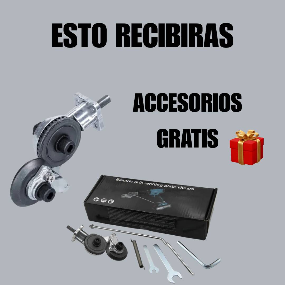 MetalCutter PRO®️Cortador de Metal Doble Cabeza para Taladro + Accesorios Gratis🔥 Lleva 2 al precio de 1🔥