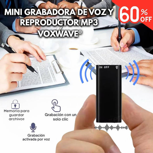 MINI GRABADORA ESPÍA SECRETA VoxWave® CON 60% DESCUENTO🔥