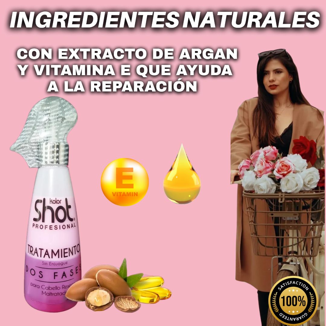 KolorShot™ - Tratamiento capilar 2 Fases sin Enjuague Antí Caída y Reparación Con 60% Descuento😍