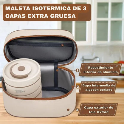 PACK LUNCHBOX®: 4 Loncheras Térmicas 🔥60% de Descuento🔥+ ¡Maleta gratis! Tu comida caliente durante horas✨