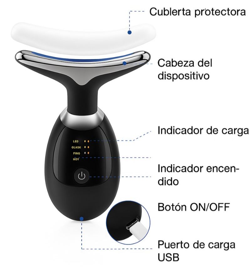 Masajeador Facial Led LiftingPro® Antiarrugas Con 60% Descuento😍