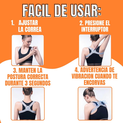 CORRECTOR DE POSTURA PROFESIONAL CON SENSOR INTELIGENTE RECARGABLE