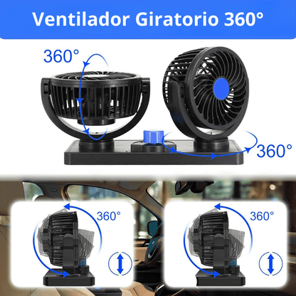💨 CarTurboAir™ - Ventilador Portátil Doble 360°❄️ al 2x1