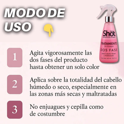 KolorShot™ - Tratamiento capilar 2 Fases sin Enjuague Antí Caída y Reparación Con 60% Descuento😍