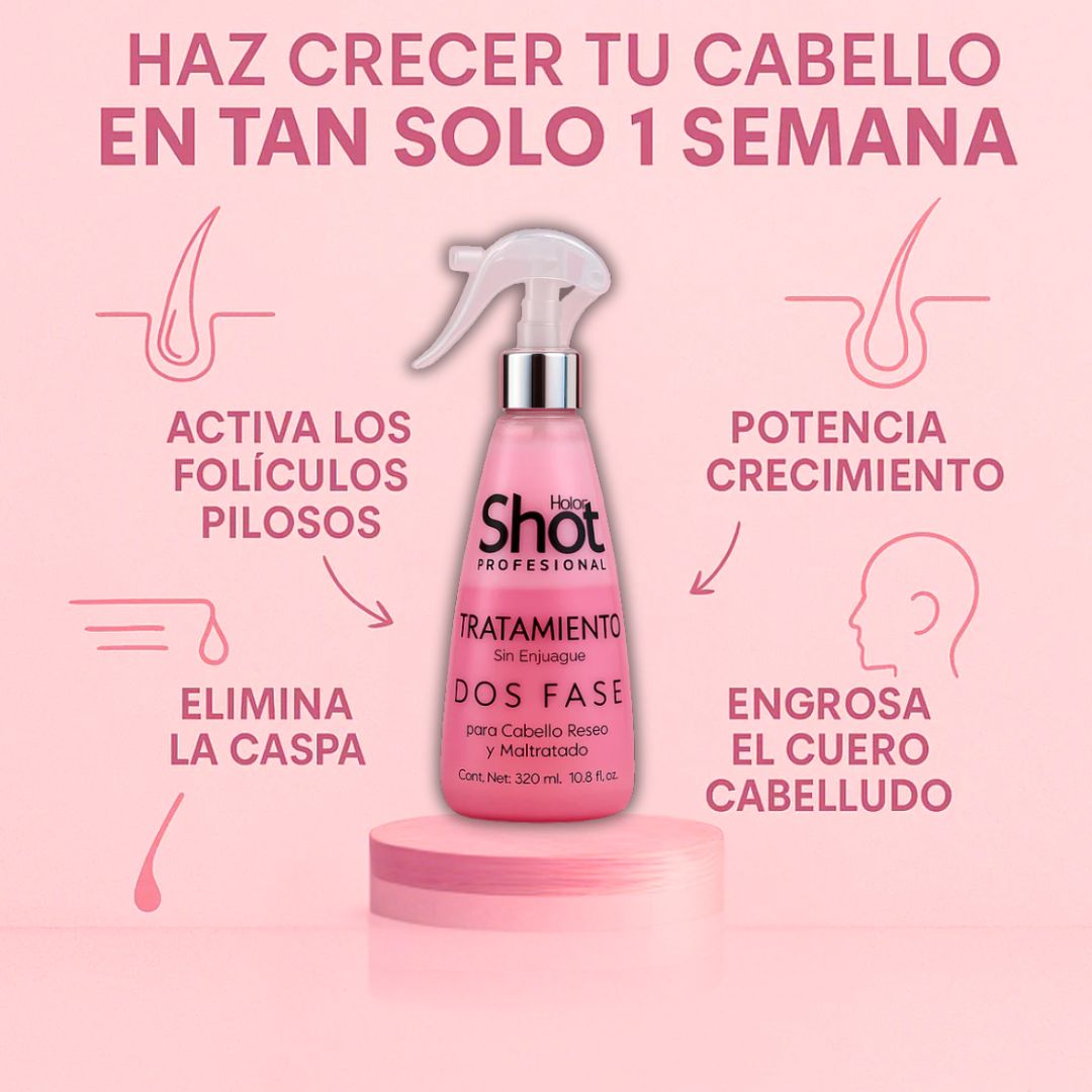 KolorShot™ - Tratamiento capilar 2 Fases sin Enjuague Antí Caída y Reparación Con 60% Descuento😍