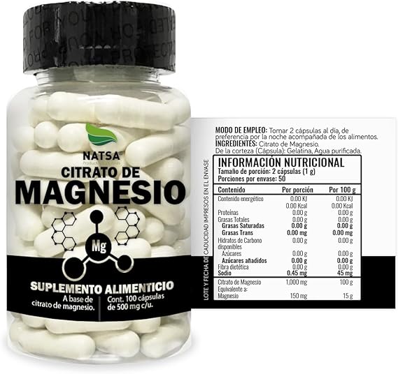 Natsa®  Citratos de Magnesio Y Potasio 100caps 🔥EL ORIGINAL 🔥