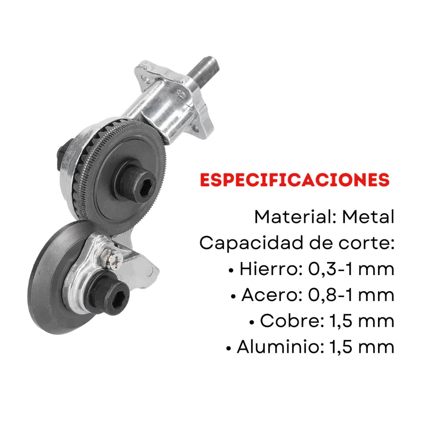 MetalCutter PRO®️Cortador de Metal Doble Cabeza para Taladro + Accesorios Gratis🔥 Lleva 2 al precio de 1🔥