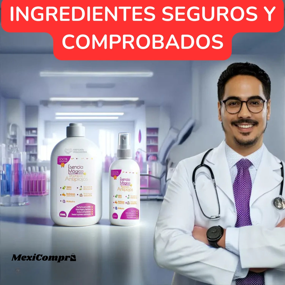 KIT Anti-Piojos Shampoo, Repelente y Peine 🔥60% de Descuento🔥