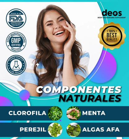 CONTROLA EL MAL OLOR DESODORANTE PLUS - DEOS®  Con 60% Descuento🔥