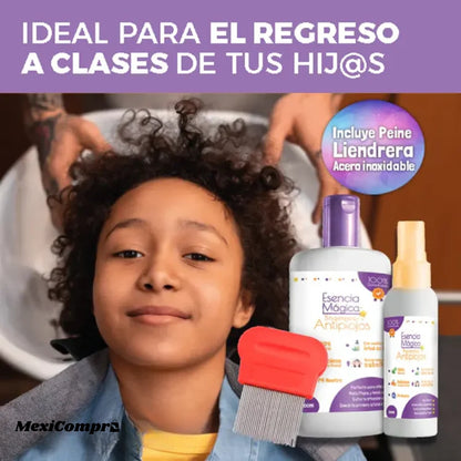 KIT Anti-Piojos Shampoo, Repelente y Peine 🔥60% de Descuento🔥
