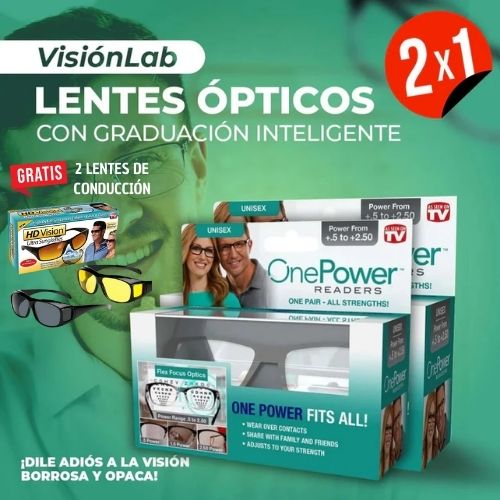 One Power Readers™ -  Visión clara al instante👓Súper Oferta Al 2x1 + 🎁GRATIS 2 LENTES DE CONDUCCIÓN🎁