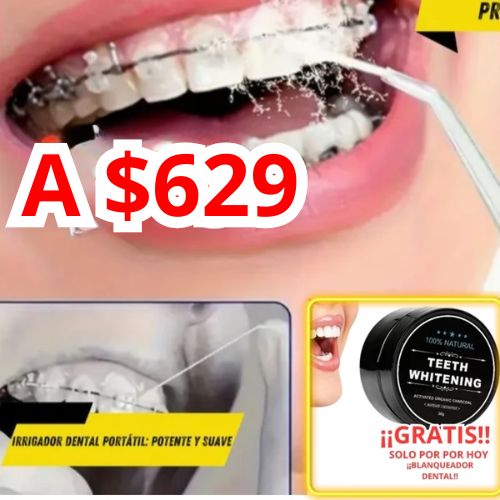 Irrigador Dental Profesional+ GRATIS Blanqueador Dental a tan solo $629😯