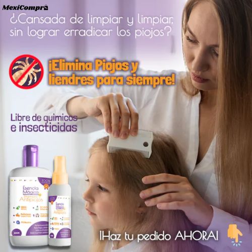 KIT Anti-Piojos Shampoo, Repelente y Peine 🔥60% de Descuento🔥