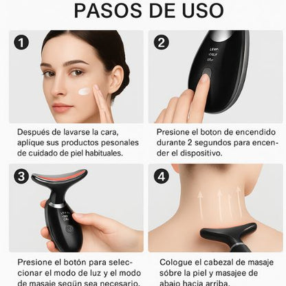 Masajeador Facial Led LiftingPro® Antiarrugas Con 60% Descuento😍