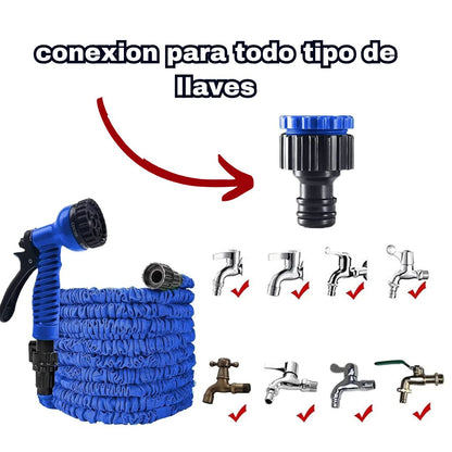 MANGUERA ANTI ENREDOS MULTIFUNCIONAL WATTERMAX ® 7 MODOS DE USO🔥OLVÍDATE DE LAS MANGUERAS PESADAS Y FRAGILES🔥