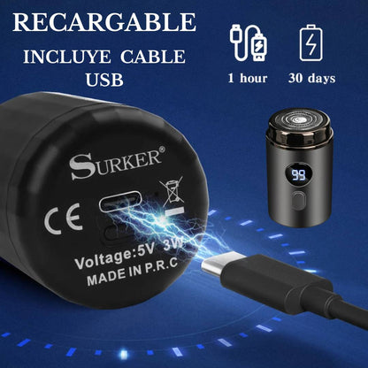 MINI AFEITADORA ELÉCTRICA PORTÁTIL SURKERPRO® 🎁Lleva 2 al precio de 1🎁