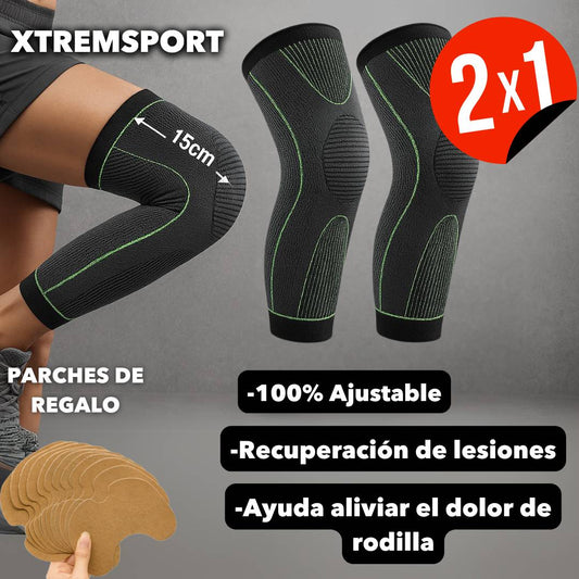2X1 RODILLERA LARGA ELÁSTICA DE COMPRESIÓN +🎁 PARCHES PARA RODILLAS ANTIINFLAMATORIO DE REGALO🎁