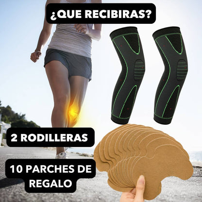 2X1 RODILLERA LARGA ELÁSTICA DE COMPRESIÓN +🎁 PARCHES PARA RODILLAS ANTIINFLAMATORIO DE REGALO🎁
