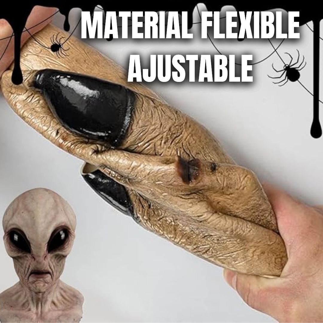 Máscara Extraterrestre de Látex Para Halloween Con 60% Descuento🔥