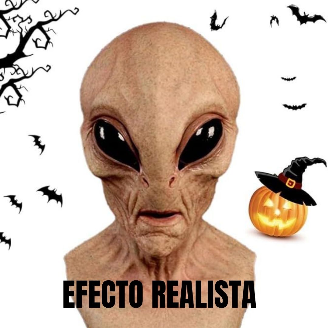 Máscara Extraterrestre de Látex Para Halloween Con 60% Descuento🔥