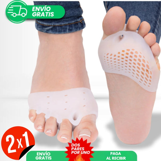 Almohadillas terapéuticas con Separador de dedos l ¡No más molestias en tus Pies y Piernas! 2x1