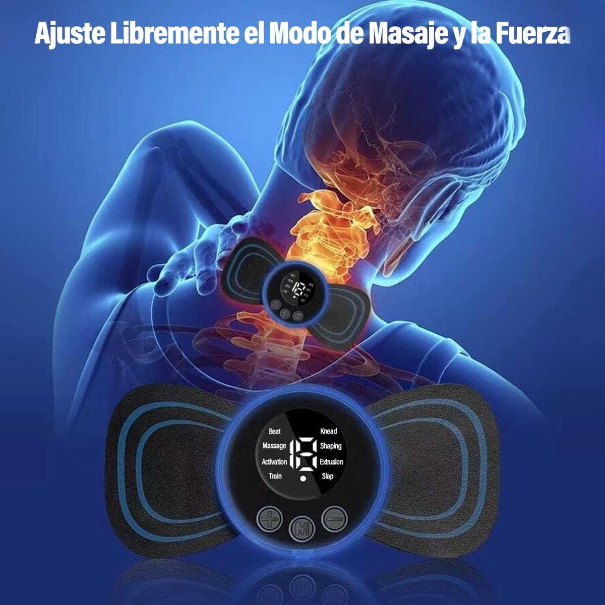 MINI MASAJEADOR ANTIESTRES RelaxaGo® CON 8 MODOS DE MASAJE 🔥OFERTA 3X1🔥