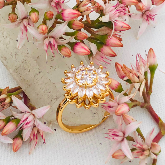 Anillo Giratorio de Girasol 🌻